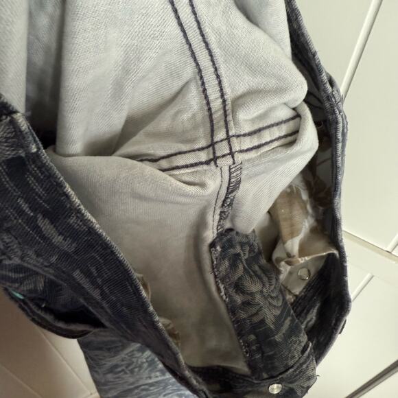 Roxy Womens Jeans‎ Sz 7 28 Tropical Gray Sunburners Skinny Beach Hawaiian Denim - Picture 7 of 8